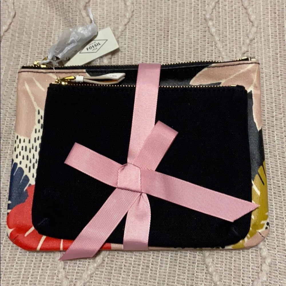 Fossil Keely Double Pouch Floral